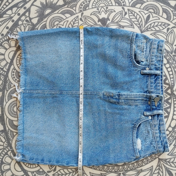 ALL Saints Kim distressed denim skirt size 6 - Picture 9 of 10